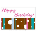 Striped Happy Birthday Stock Postcard (4"x6")